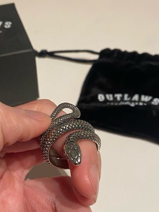 Anillo serpiente plata