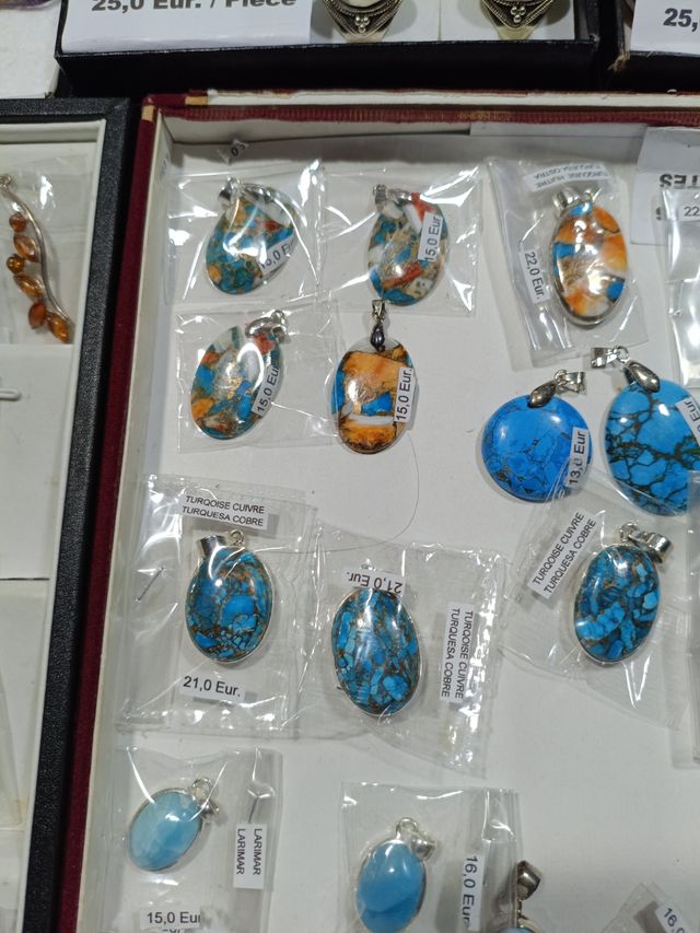 COLGANTE PLATA MINERALES 
