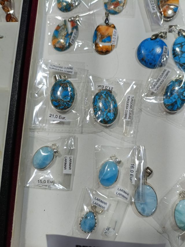 COLGANTE PLATA MINERALES 
