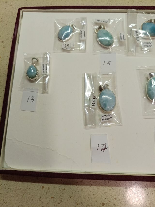 COLGANTE PLATA MINERALES 
