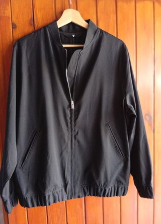 Chaqueta unisex bomber negra