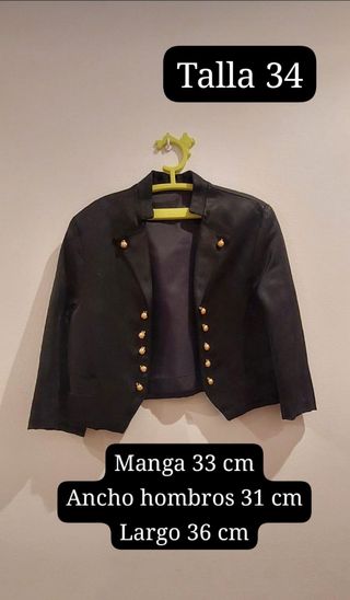 Chaquetilla fallero traje negro