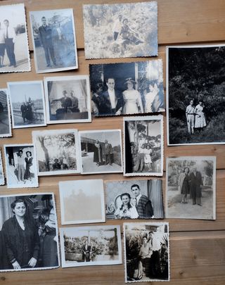 Lote fotografías antiguas parejas, '30-70