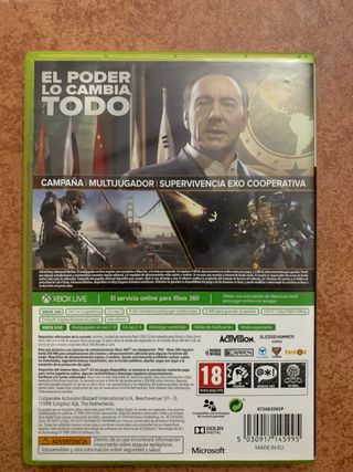 Juego Xbox 360 Call of duty