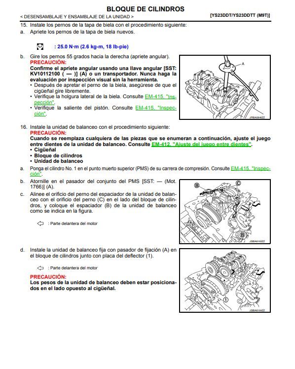 MANUAL DE TALLER (MOTOR) NISSAN NP 300 NAVARA 2016