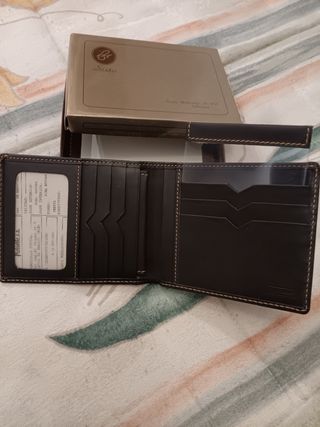 Cartera piel marrón 