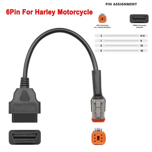 OBD2 cable de extensión KTM.honda.harley.bwm
Para 