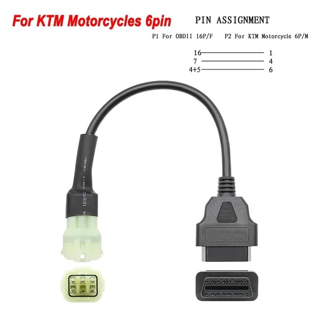 OBD2 cable de extensión KTM.honda.harley.bwm
Para 