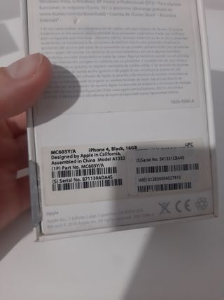 Scatola vuota per iPhone 4, Nero, 16gb