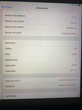 iPad Air 16 GB WiFi modelo A4 74  funda de regalo