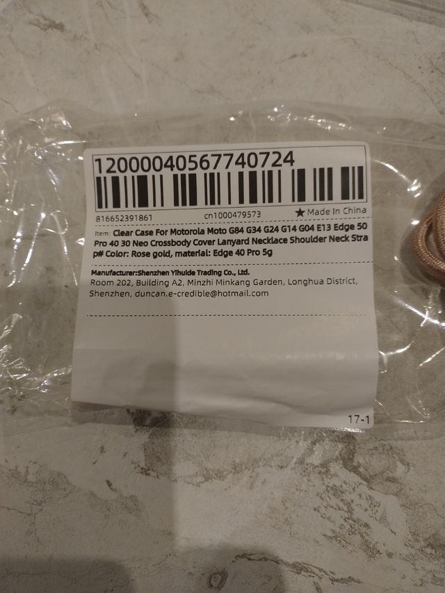 Funda móvil transparente