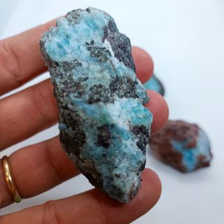 3 rocas Larimar bruto Dominicano 196gr 