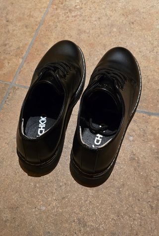 Zapato vestir  plano negro mujer 37