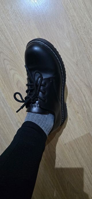 Zapato vestir  plano negro mujer 37