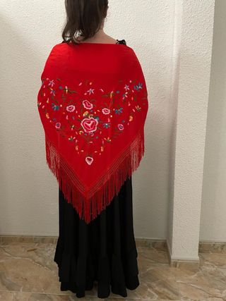 Mantón de pico bordado (varios colores)