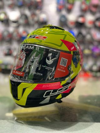 Casco Ls2 integral Stream II Tiger Aldeguer rosa 