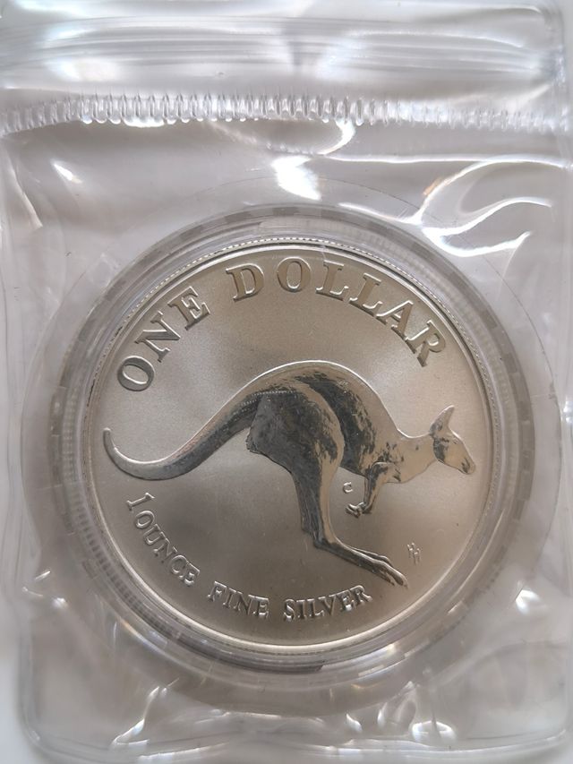 Australia Onza plata 1993 canguro plata