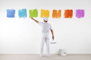 Pintor económico y alisado paredes