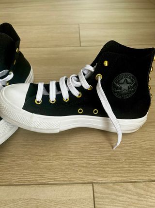Zapatillas Converse negras plataforma 