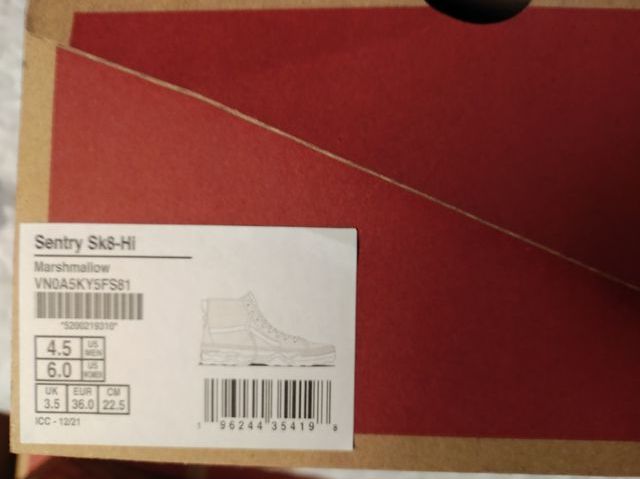 Zapatillas Vans Marshmallow Talla 36 NUEVAS