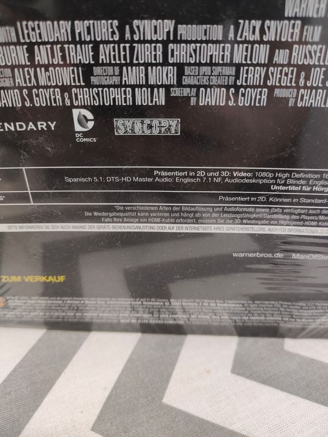 Man of steel limited collector's edition 3d blu r