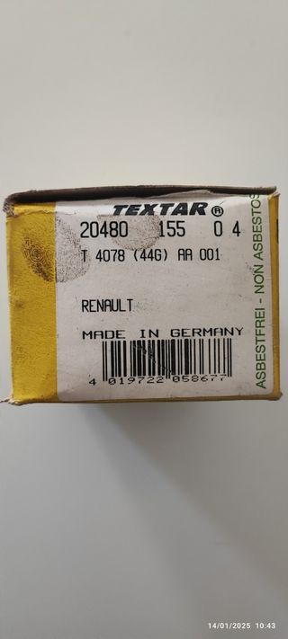 Pastiglie freni Textar per Renault 4