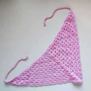 Bandana tejida a crochet rosa 🩷