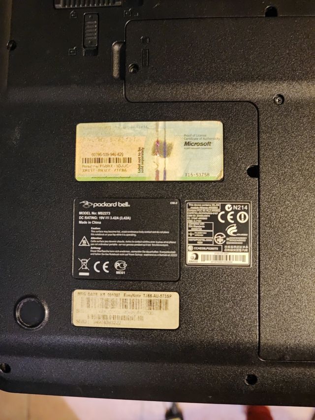 Ordenador packard bell