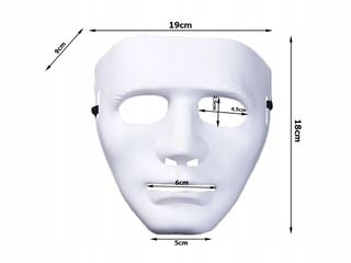 Disfraz Capa Capucha 140CM Máscara Blanca Adulto