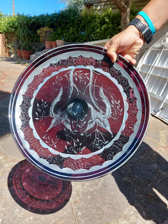 Piatto decorativo in vetro