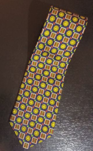 Corbata Estampado Sol Azul