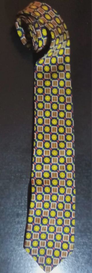 Corbata Estampado Sol Azul