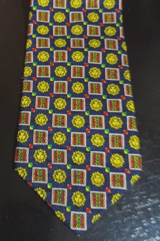 Corbata Estampado Sol Azul