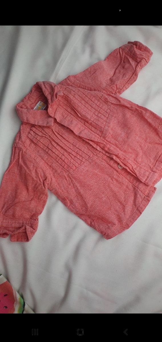 Camisa manga larga bebe 1 - 3 meses AOMI