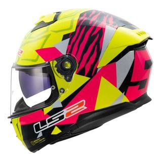 Casco integral LS2 Stream II Tiger amarillo rosa