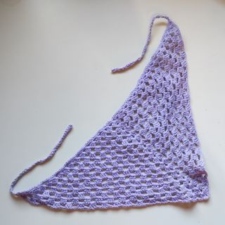 Bandana tejida a crochet lavanda 🪻