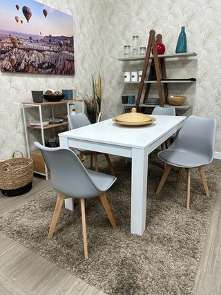 NUEVA MESA + 4 SILLAS ACOLCHADAS