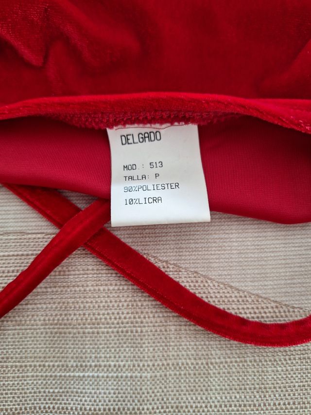 Vestido largo rojo terciopelo