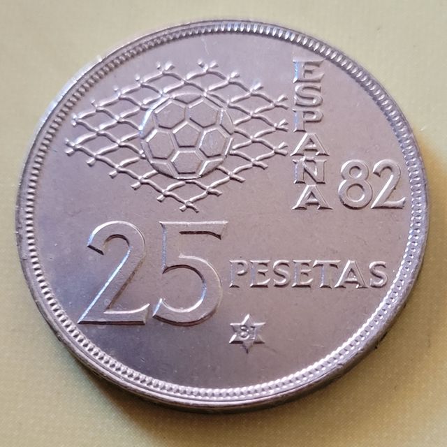 Monedas del Mundial: 50, 25, 5 y 1 ptas 1980 *81