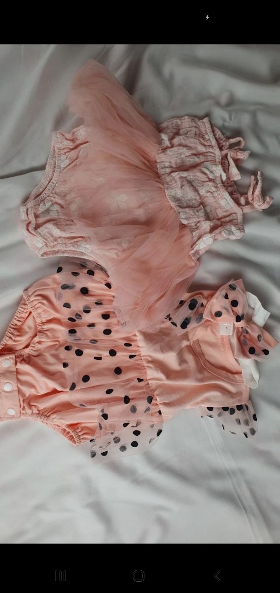 2 bodys con tutu 1 a 3 meses