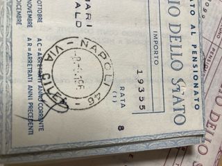 Certificato 90 pezzi di ritiro Pensione 1962