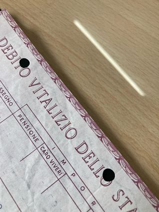 Certificato 90 pezzi di ritiro Pensione 1962