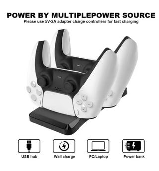 PS5 Base de carga Dual USB para mando de PS5 Doble