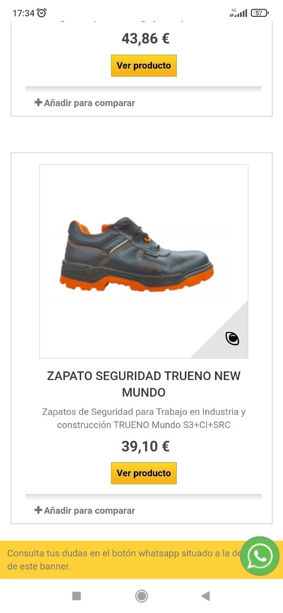 ZAPATOS DE SEGURIDAD T. 39 , DE PIEL