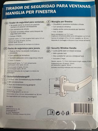 Tirador de seguridad para ventana