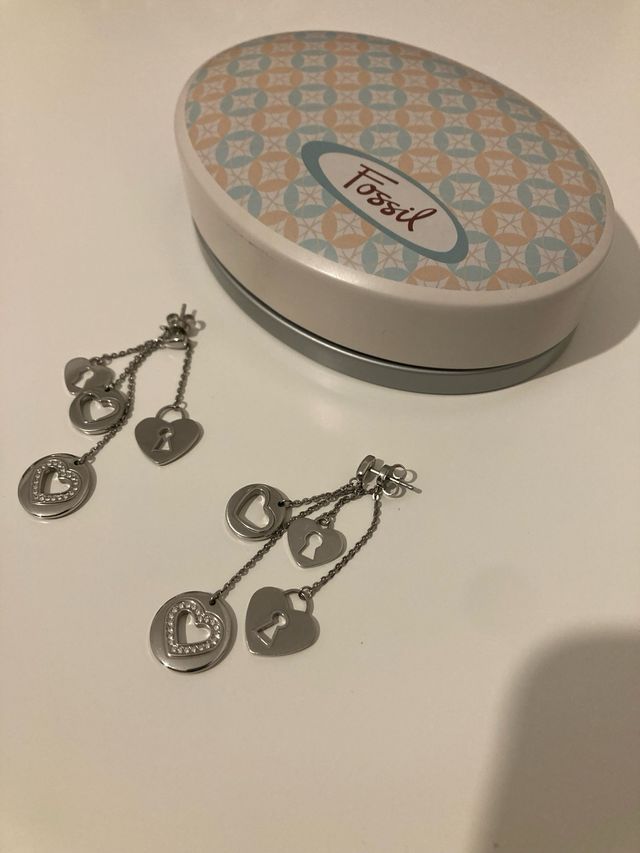 Orecchini Fossil con scatola originale in metallo