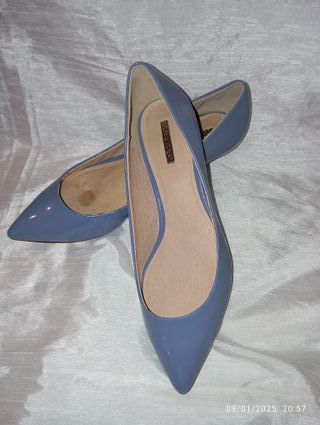 Zapato charol azul T40