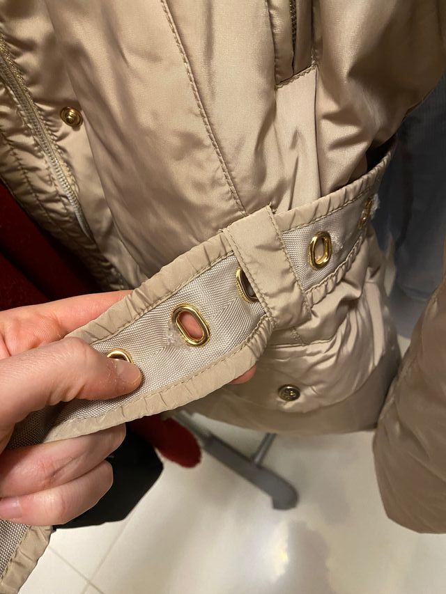 Canadiens donna piumino vere piume beige taglia L