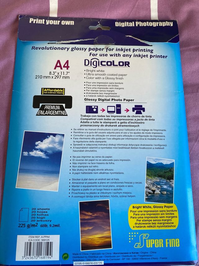 Papel imprimir fotos