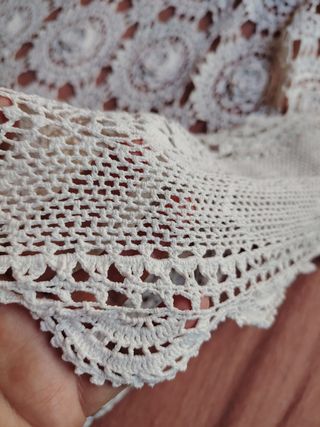 Sobrecama Manta colcha crochet vintage 